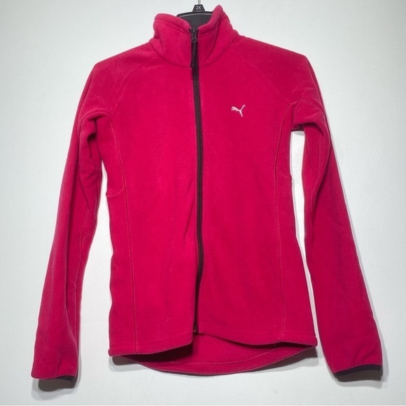 Puma Women’s XS Warm Cell Fleece Jacket Magenta Pink Full Zip Athletic Warm Cozy - Picture 1 of 16